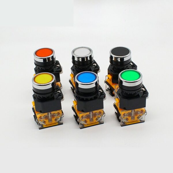 Push Button Switch LA38A 22mm. สวิตซ์ปุ่มกด 22มิล