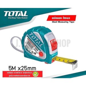 Total ตลับเมตร 5 เมตร หน้ากว้าง 25 มม. รุ่น TMT126052E