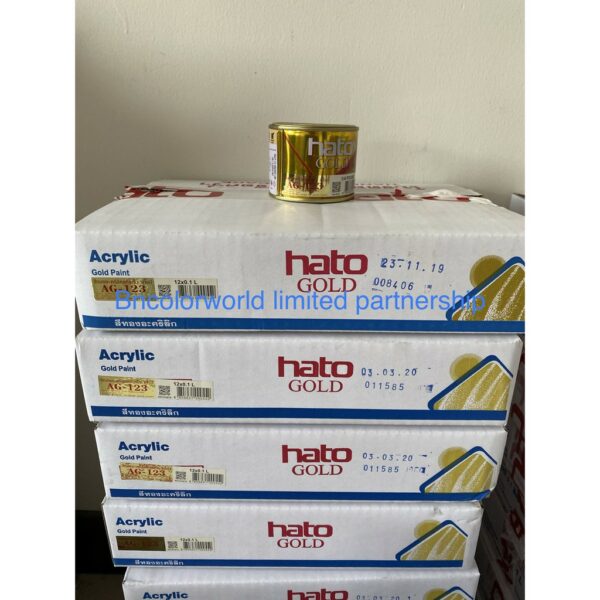 สีน้ำมันทองคำ Hato ฮาโต้ AG-123 0.1ลิตร 0.3ลิตร ขนาด 1/4 ปอนด์