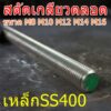 สตัดเกลียวตลอด M8 M10 M12 M14 M16 ยาว 1เมตร เหล็กSS400