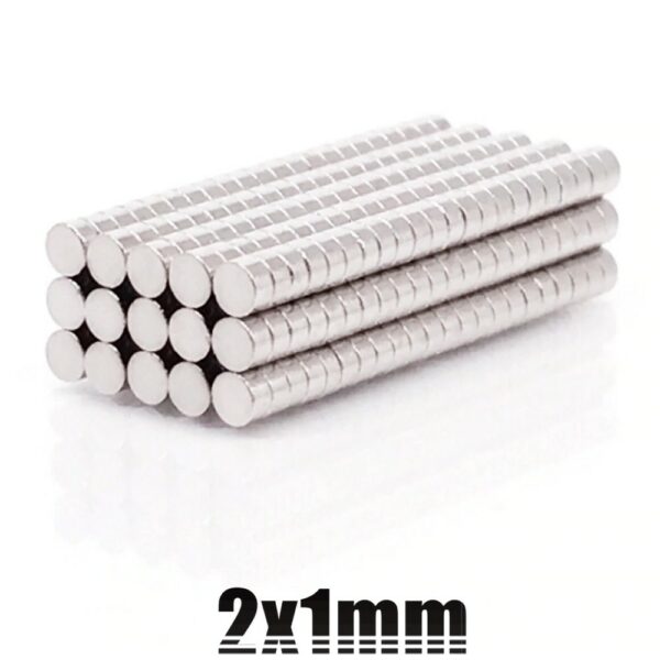 100ชิ้น แม่เหล็ก แรงสูง เล็กจิ๋ว กลม ขนาด 2mm x 1mm แม่เหล็ก magnet Neodymium แม่เหล็กแรงสูง กลมแบนขนาด 2mm x 1mm