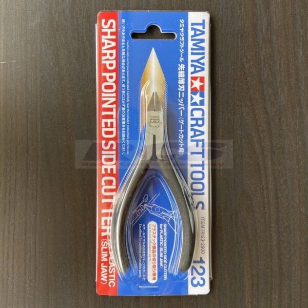 ใส่โค้ดลดเพิ่ม 20฿ TAMIYA 74123 SHARP POINTED SIDE CUTTER for PLASTIC (SLIM JAW) ตัดชิ้นงานพลาสติก