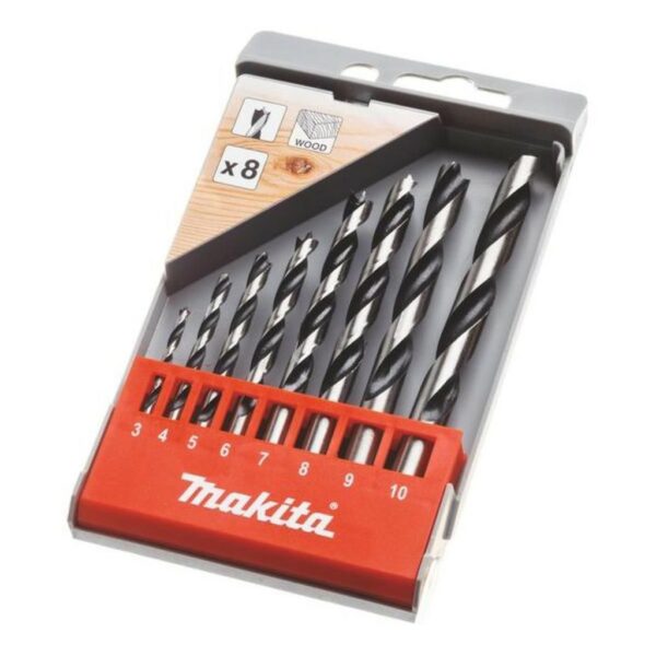 MAKITA ชุดดอกสว่านเจาะไม้ 8ชิ้น รุ่น D-57227 3-10มิล. ของแท้