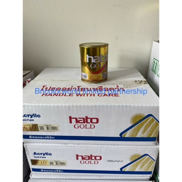 สีน้ำมันทองคำ Hato ฮาโต้ MG-111 0.1ลิตร 0.3ลิตร ขนาด 1/4 ปอนด์