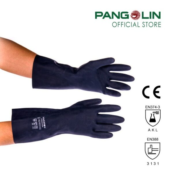 Pangolin(แพงโกลิน) ถุงมือนีโอพรีน(Neoprene) ป้องกันสารเคมี รุ่นGLVP0001 ไซส์ 9-10