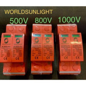 กันฟ้าผ่า DC 500V 800V 1000V Surge Potective20KA~40KA WORLDSUNLIGHT