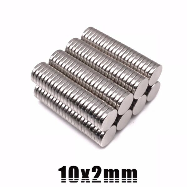 10ชิ้น แม่เหล็กแรงสูง 10x2มิล กลมแบน 10*2มิล Magnet Neodymium 10*2mm แม่เหล็ก นีโอไดเมียม 10x2mm แม่เหล็กแรงดึงดูดสูง