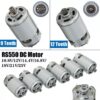 RS550 ถึงมอเตอร์ DC 10.8V 12V 14.4V 16.8V 18V 21V 25V 9 ฟัน/11 ฟัน/12 ฟัน/13 ฟันเหมาะสำหรับสว่านไฟฟ้า/ไขควงเครื่องมืออุป