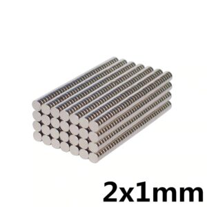 50ชิ้น แม่เหล็กแรงสูง 2x1มิล แม่เหล็กแรงดูดสูง 2*1มิล Magnet Neodymium 2x1mm แม่เหล็กแรงสูง กลมแบน 2mm x1mm