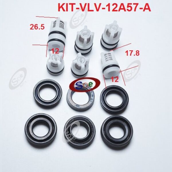 ชุดวาว KIT VLV 12A57-A ซีลน้ำ 12-18-5.1 ซีลน้ำมัน 12-20-5/7 อะไหล่เครื่องฉีดน้ำแรงดันสูง