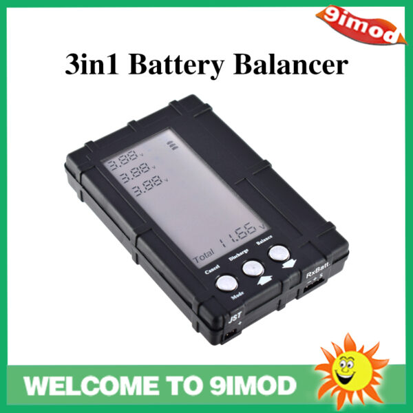 เครื่องวัดแรงดันไฟฟ้า 3 In1 Battery Balancer Lipo / Life 2-6 S หน้าจอ Lcd สําหรับ Rc Model