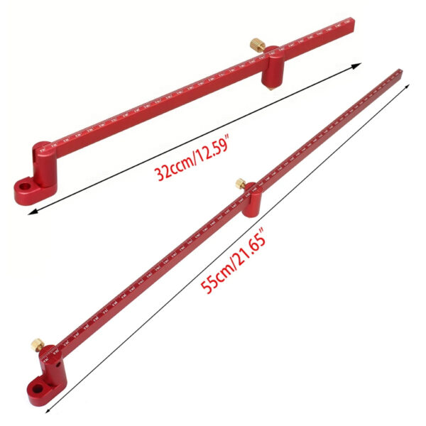 32cm/55cm Woodworking Scribing Gauge Center Finder Ruler Lengthening Scribing Circle Ruler Woodworking Compass