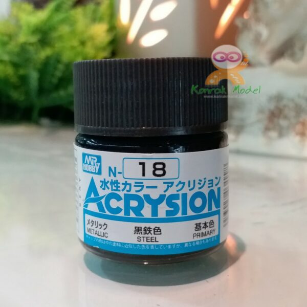 สีสูตรน้ำ Acrysion N18 STEEL (Metallic)