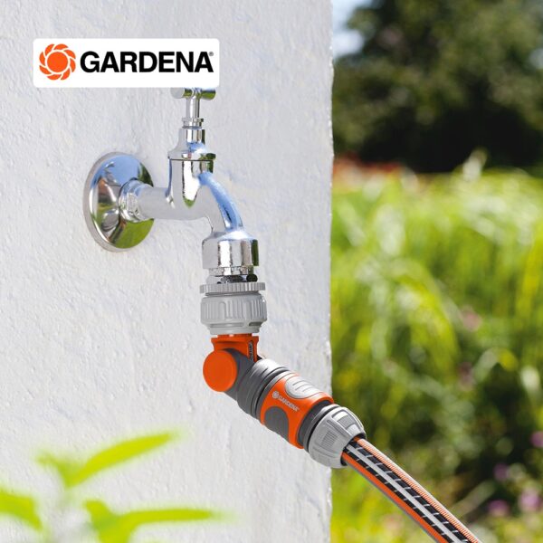 Gardena ข้อต่อก๊อกน้ำแบบปรับทิศทางได้ ขนาด 1″ – 3/4″ (02999-20)