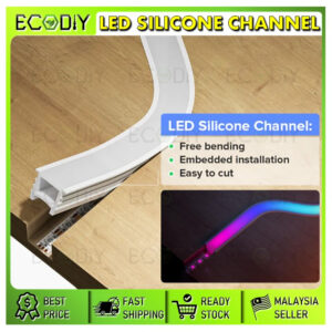 Ecodiy แถบไฟ LED ซิลิโคน ยาง ซิลิโคน รางโปรไฟล์ เฮาท์ซิ่ง LED