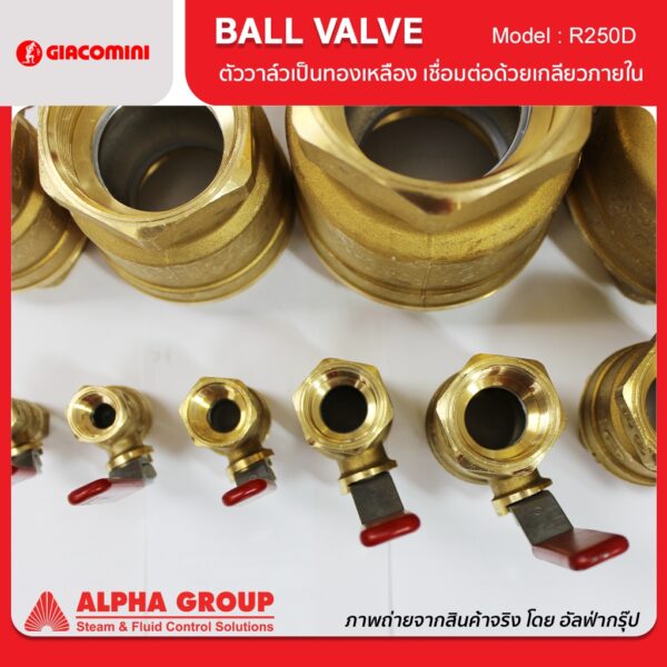 ก๊าซ​ จาก​ประเทศ​ อิตาลี GIACOMINI-Ball Valves พร้อมส่ง