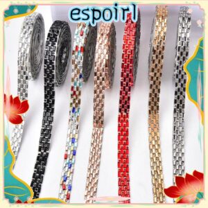 1 Yard Multicolor Hot Fix Rectangle Rhinestone Tape Self Adhesive Crystal Diamond Glitter Trim Ribbon DIY Belt Garment Shoes Bags