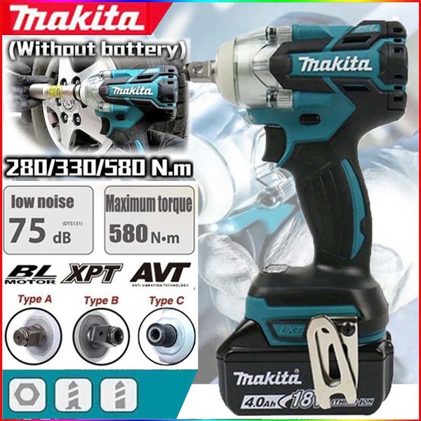 Makita DTW285 ประแจกระแทกไร้สาย มอเตอร์ไร้แปรงถ่าน 18V 350 N.m 1/2 แรงบิด 3 แบบ คุณภาพสูง