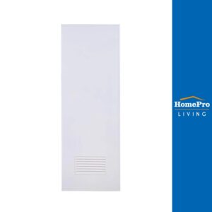 HomePro ชุดประตูห้องน้ำพร้อมวงกบ PVC AZ-P2 เกล็ดล่าง UV 70X200 ซม. สีขาว แบรนด์ AZLE