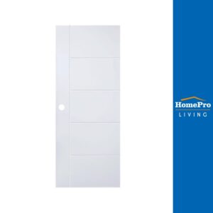 HomePro ประตูภายนอก UPVC MD-6 80x200 ซม. สีขาว แบรนด์ AZLE