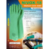 NIVOX-18 INCHES ถุงมือยางไนไตรล์เขียว ยาว 18 นิ้ว หนา 22 มิล (0.56 มม.) ไร้รอยต่อ กันสารเคมีรุนแรง