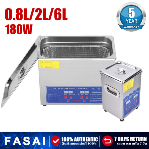 0.8L-6L Ultrasonic Cleaner เครื่องทำความสะอาดอัลตราโซนิก อุตสาหกรรม เครื่องทําความสะอาดอัลตรา โซนิกดิจิทัล ปรับความร้อน