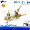 พุ๊กตะปู ขนาด M6 x 45 และ 60 เกลียวมิล - หยาบ