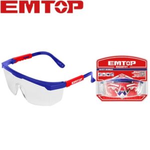 EMTOP แว่นตากันสะเก็ด ปรับขาได้ รุ่น ESGG0101 ( Safety Goggles ) (แว่นตาอ๊อก)