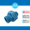 ข้อต่อ PVC ยูเนียน ยูเนี่ยน union PVC เกลียวนอก แบบสั้น พีวีซี สีฟ้า SCG เอสซีจี ขนาด 1/2"-1" เกลียวนอก 2 ด้าน