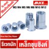 รีเวทนัท เหล็ก M3 M4 M5 M6 M8 M10 M12 ( Steel Rivet Nut Zinc Plated ) แพ็ค 20 ตัว เหล็กชุปซิ้งค์รีเวทนัท ลูกรีเวท โดยAKE