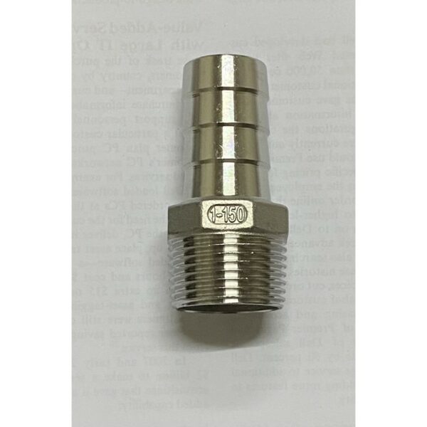 หางปลาไหล  สแตนเลส 304 เกลียวนอก ขนาด 1/4''-1'' นิ้ว( Stainless Hose Nipple )