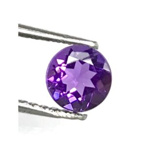 พลอยอเมทิสต์ธรรมชาติ 100% ทรงกลม 5 มม. 5mm round shape 100% natural amethyst gemstone