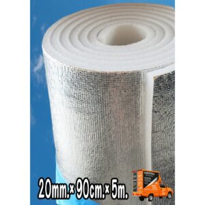 ฉนวนพีอีโฟมเคลือบฟอยล์.หนา20mm.ยาว5m.กว้าง90cm.Insulation Epe Foam 20mm.5m.90cm.Insulation Epe Foam.