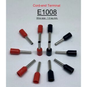 E1008 หางปลาเข็ม คอร์ดเอ็น ขนาด 1.00 ตร.มม. ทองแดง/ทองเหลือง (Cord End terminal Size : 1.00 sq.mm. Copper/Brass)