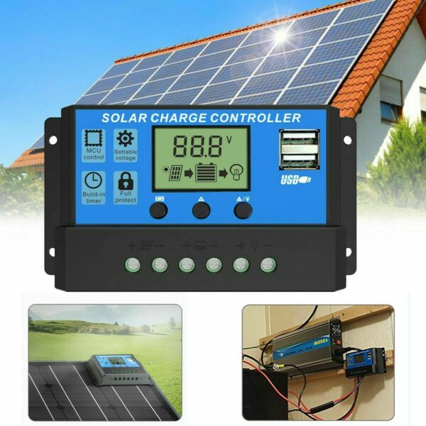 โซล่าชาร์จคอนโทรลเลอร์ Solar charge controller 12V/24V PWM มีให้เลือกทั้ง 10A/20A/30A/60A