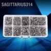 Sagittarius314 สกรูหัวแบน M2 พร้อมกล่อง สําหรับงานไม้ 800 ชิ้น