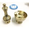 Brass Byfa F1124 ชุดกรวดน้ำทองเหลืองตอกลายดอกไม้6.8"  ทองเหลืองแท้งานสวย(KKH)