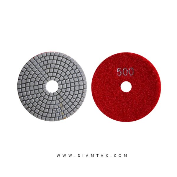 ใบขัดน้ำ เบอร์ 500 (ขาว)WET POLISHING PADS NUMBER 500 (WHITE) Marble tools Granite tools Tile tools