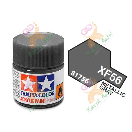 สีสูตรน้ำทามิย่า Tamiya Acrylic XF56 Metallic Grey 10ml