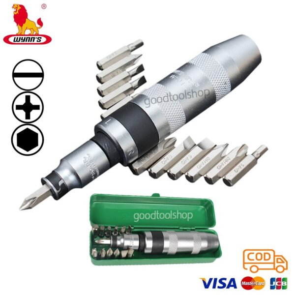 [ของแท้] รุ่นCR-V ไขควงตอกกระแทก Impact Driver พร้อมหัว12หัว แฉก แบน หกเหลี่ยม อย่างดี ขันอะไรไม่ออก ต้องใช้ตอกกระแทก