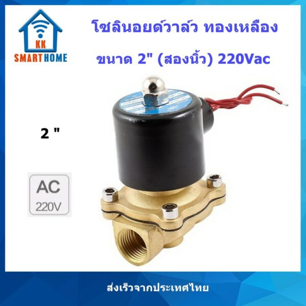 โซลินอยด์วาล์ว ทองเหลือง Brass solenoid valve 2 นิ้ว(สองนิ้ว) 2W-500-50 220V