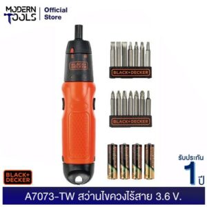 BLACK&DECKER A7073-TW สว่านไขควงไร้สาย 3.6 V. | MODERNTOOLS OFFICIAL