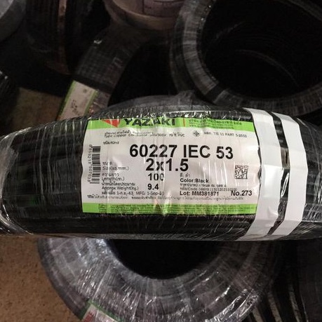 สายไฟ IEC53 2x1.5 sq.mm. (เดิม VCT) ยาซากิ YAZAKI 100 เมตร