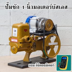 ปั้มน้ำโซล่าเซลล์ ปั้มชัก 1 นิ้ว พร้อม มอเตอร์บัสเลส 500 w 24v และ มอเตอร์บัสเลส 350w 24v