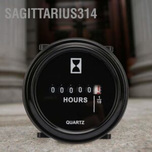 Sagittarius314  6-80V AC/DC 99999.9 Hours Quartz Hour Meter for Engine Generator Time Counting