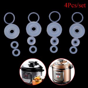 Easyturn 4pcs electrical power pressure cooker valve parts float sealer seal rings safe