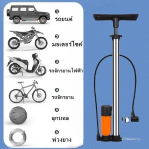 สูบลมแรงดันสูง ปั๊มลมแรงดันสูง ปริมาณลมขนาดใหญ่ บารอมิเตอร์ที่แม่นยำ 160PSI หัวแบบอังกฤษ/อเมริกัน/ฝรั่งเศส ตอบสนองความต้