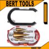 BERT   |  ดอกสเต็ป ทรงเจดีย์ เจาะขยาย Step Drill Set ทรงเด สว่าเจาะรู 1/4 นิ้ว สําหรับโลหะ ไม้ พลาสติก  ขนาด 4-32 มม