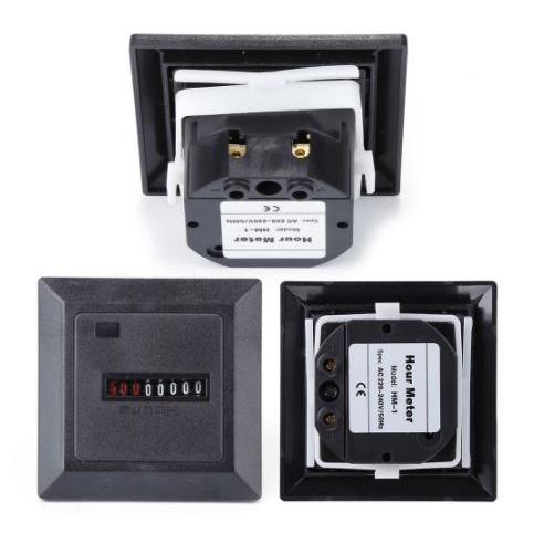 เครื่องนับชั่วโมงการทำงาน Hour Meter ฮาวมิเตอร์ 220V 50Hz รุ่น HM-1 จับเวลาการทำงานเครื่องจักร จับเวลา ราตาต่อชิ้น