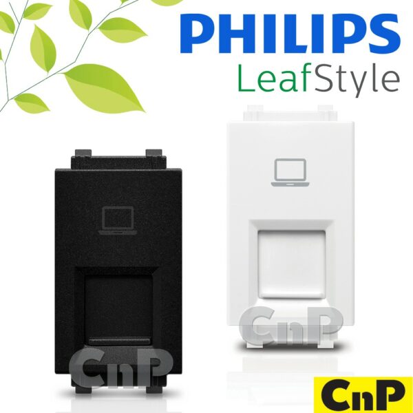 PHILIPS ปลั๊กแลน LAN CAT6 ฟิลิปส์ รุ่น LeafStyle มี 2 สี